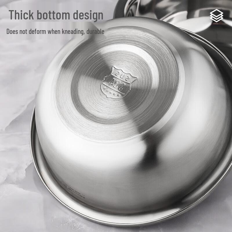 Large 304 Stainless Steel Multi-purpose Kitchen Bowl