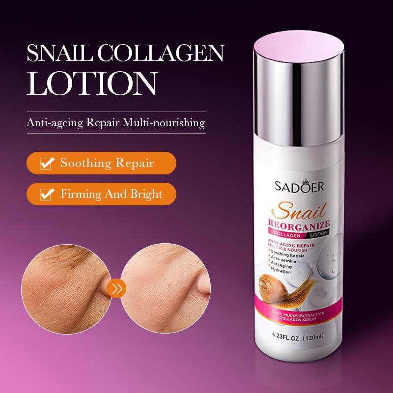 Snail Lotion 120ml SADOER Collagen Moisturizing Moisturizing Lotion