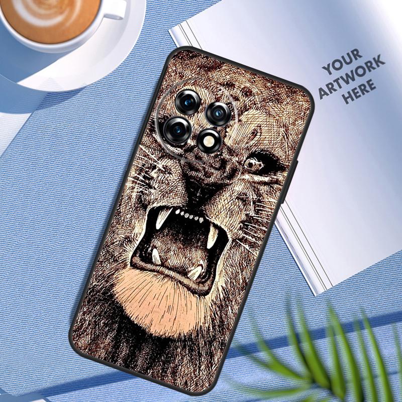 Ferocious Lion Case For OnePlus Nord CE 5 3 4 Lite N20 N30 OnePlus 15 13 12 11 10T 13T 13R 8 9 10 Pro Cover