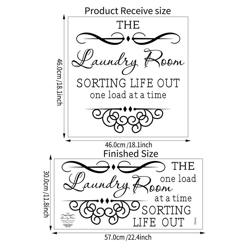 Laundry Room Decorative Wall Stickers Self-Adhesive Home Decor Can Remove Laundry Wall Stickers