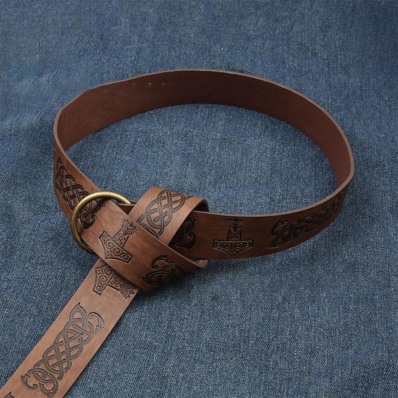 Vintage Embossing Belt Punk Wristband for Dressing Up at Parties and Festivities