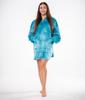 Bluza koc kocobluza 2w1 oversize xxl z kapturem gruba sherpa niebieska