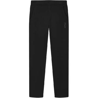 Heritage Solid Color Brand Logo Pattern Lace-Up Mid-Rise Straight Leg Casual Pants Men Pants Black F11M448608F-BK
