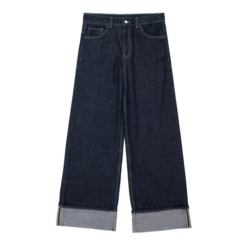 2023 Autumn Women's Denim Jacket & Drapey Trousers Set