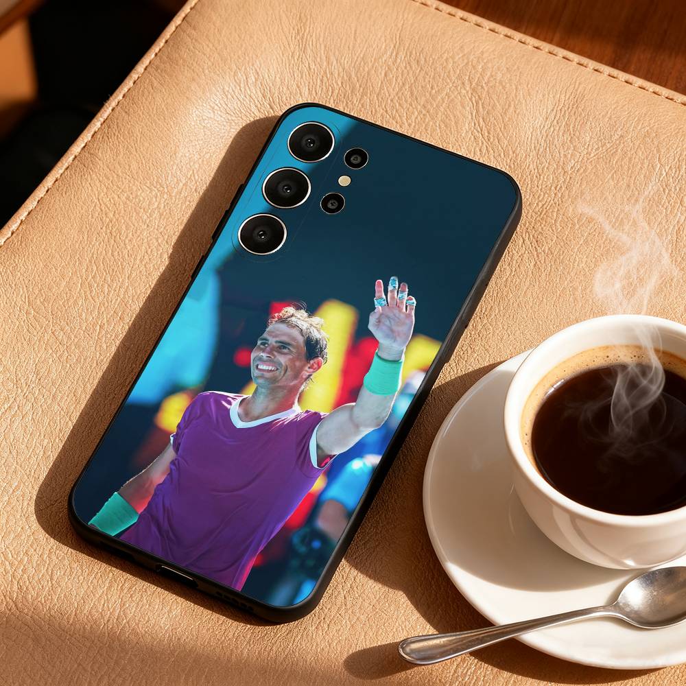 Tennis R-Rafael N-Nadal Phone Case For Samsung S26,S25,24,23,22,30,21,10,9,Ultra,Plus,Lite,FE Soft Black Case