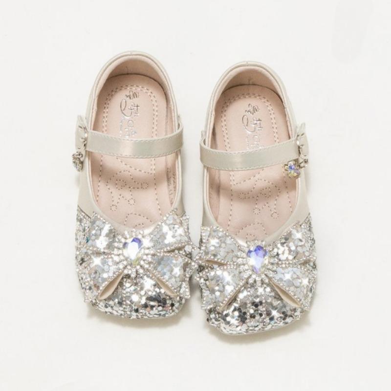 Dívčí boty Dětské princeznovské boty Lesklé křišťálové boty Aisha Malé kožené boty Dětské kamínkové boty na vystoupení
