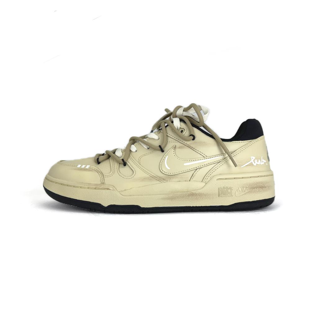 Nike Full Force Quick Dry Abrasion Resistant Low top Skateboard Shoes Men's Gray Brown FB1362-101(Team502-)
