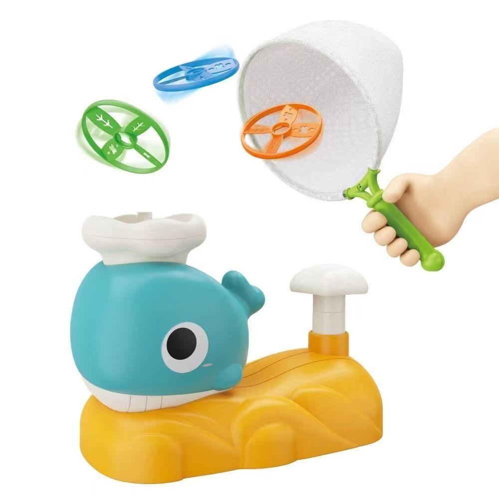 Foot Launcher Whale Jet Propulsion Toy Whale Model Flying disc launcher Garden Game