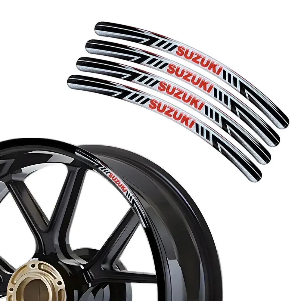 GMRT3 Auto Radaufkleber 13-19 Zoll Universal für Suzuki Motorrad Reifenmodifikation Wasserdicht Tropfkleber Dekorationsaufkleber
