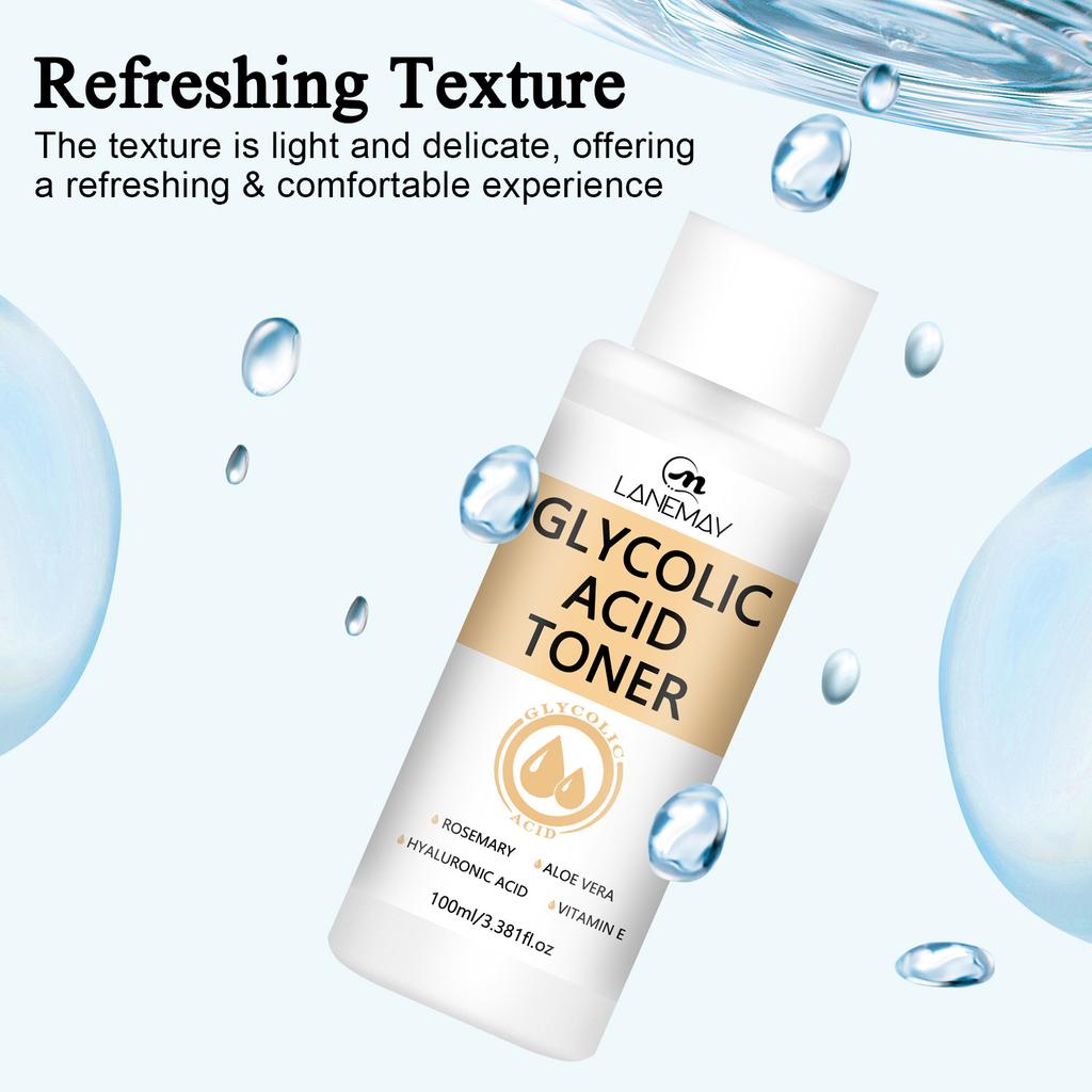 Glycolic Acid Toner - Control Excess Oil, Rich In Aloe Vera and Vitamin C,Improve Dry and Firm Skin Non-Greasy and Easy To Apply Makeup Later