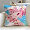 Trendy PPuella Magi Madoka Magicaing Cushion Cover Stylish Washable Pillow Cover Ideal for Couch Bedroom Car Decoration