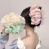 New Large Chiffon Bow Hair Claw Clip Elegant Large Size Fabric Ribbon Flower Hair Clip Jaw Clamps Accessories For Women Hairpins