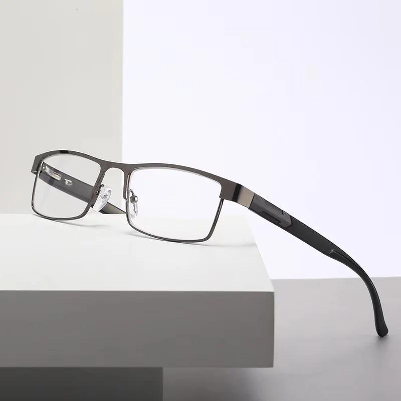 Alloy Business Reading Glasses Non Spherical 12 Layer Coated Plus Lenses for Men Farsighted +1 0 to +4 0