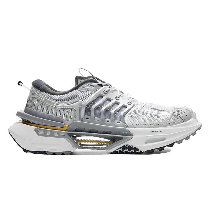New LiNing Casual Shoes Men Low Top Gray/White AGLR041-20