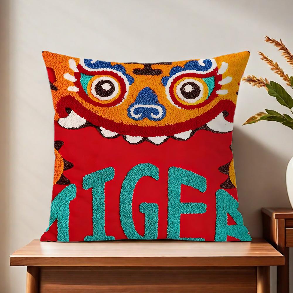 

Joy Chinese Dance Lion cushion cover For Pillow Printing Sofa Decoration Home Car Room Coffee Shop Office Nordic Simplicity 30x30 cm