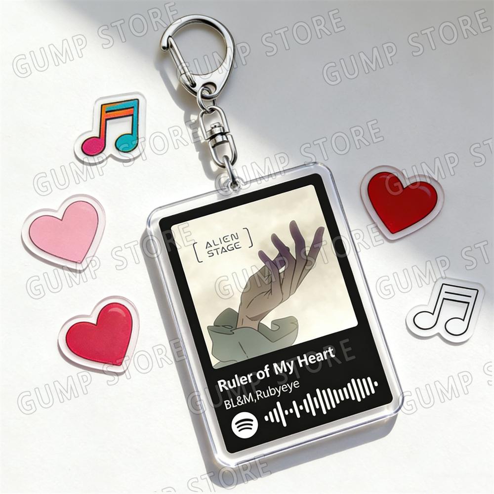 Alien Stage Musik Lieder Schlüsselanhänger für Frauen Zubehör Tasche Herrscher meines Herzens Cure Black Sorrow Schlüsselanhänger Schmuck Fans Freund Geschenke
