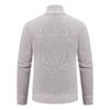 Autumn and winter new men's stand-up collar fleece sweater knitted sweater youth fashion casual cardigan jacket men