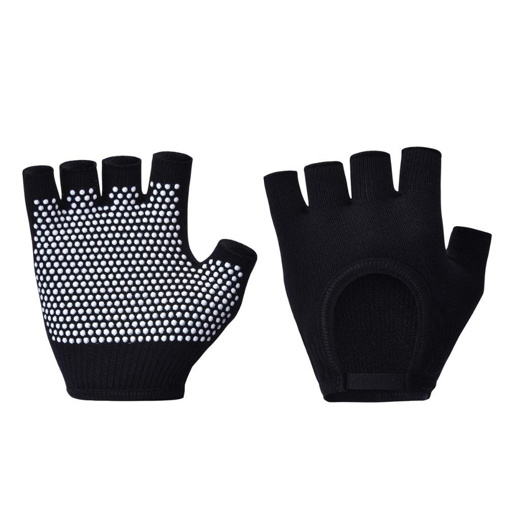 Breathable Half Finger Yoga Antislip Gloves Half Finger Pilates Sports Fishing Gloves  Unisex