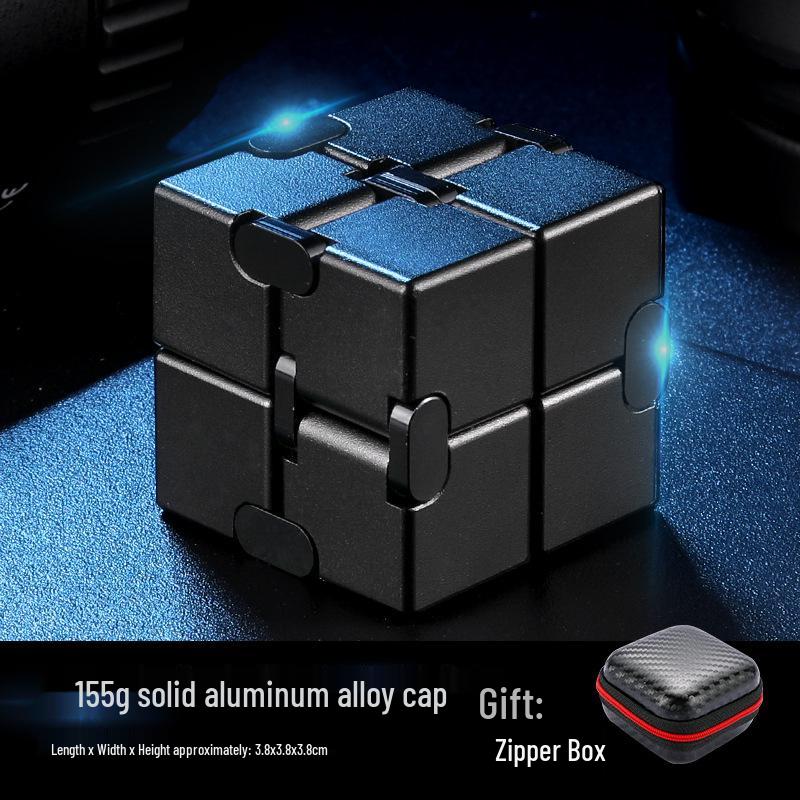 Cube Infini en Alliage Métallique Jouet Décompression Doigt pour Adultes