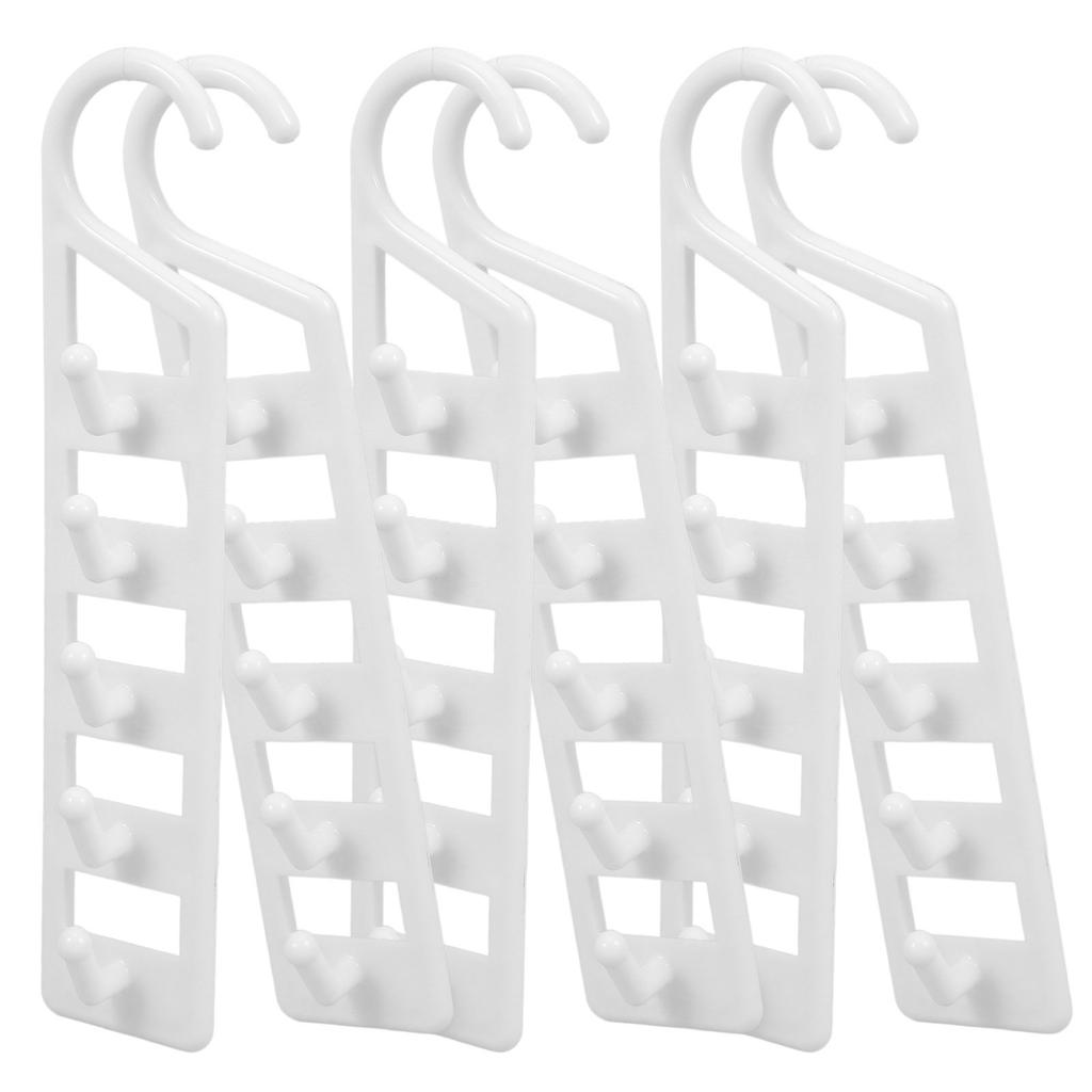 6Pcs Multi Shirt Hanger Hooks Space Saving Vertical Closet Organizers Heavy Duty Plastic for Dorm Room Travel Small Closet