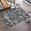 Black and White Zebra Stripe Pattern Carpet for Living Room Decor Suitable for Use As an Anti-slip for Living Room Bedroom Sofas