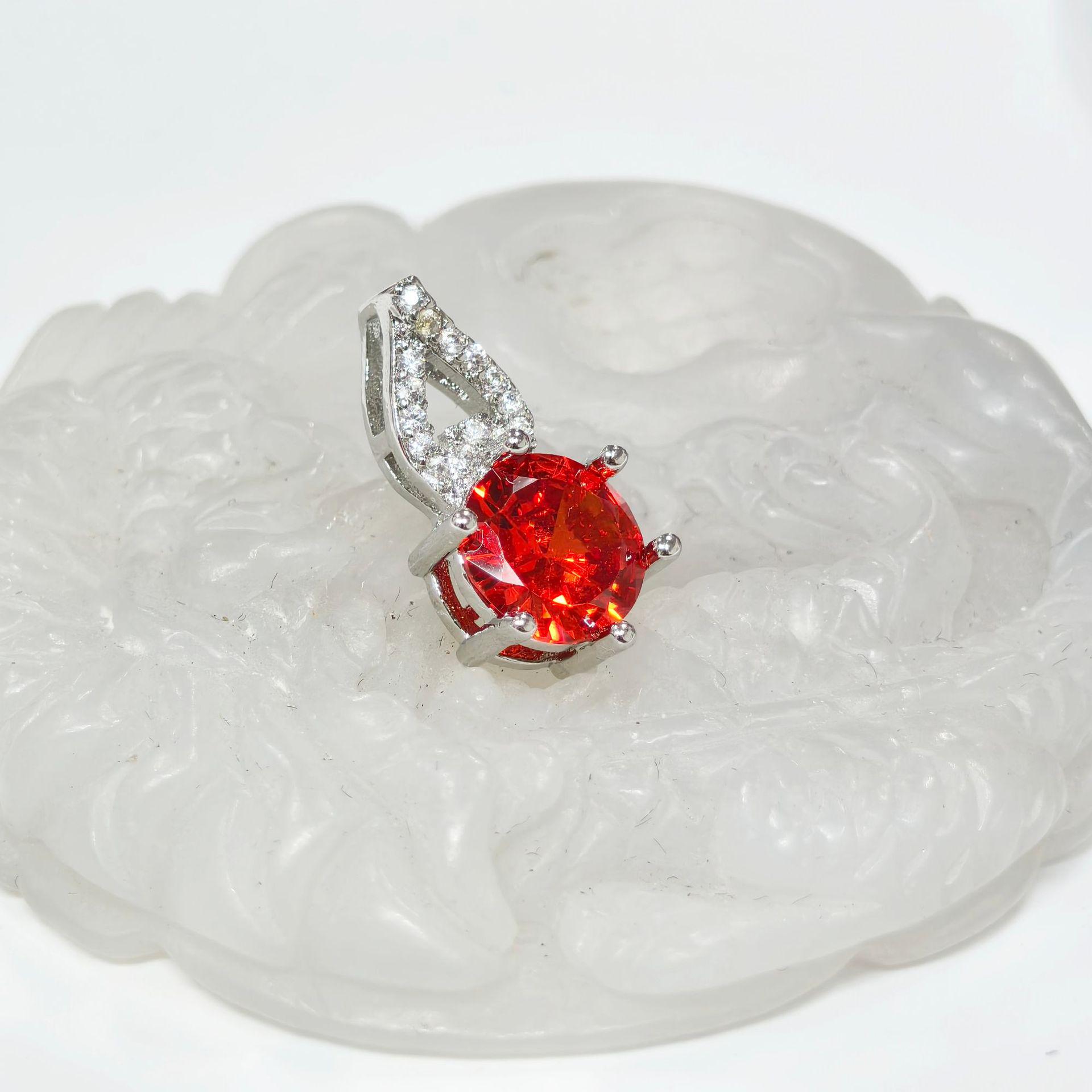 Gessen Jewelry Colorful Zirconia Pendant - Versatile & Sweet Ins Style