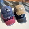 Denim Washed Cap Retro Versatile Autumn and Winter Visor Children's Big Head Circumference Old Curved Brim Baseball Cap
