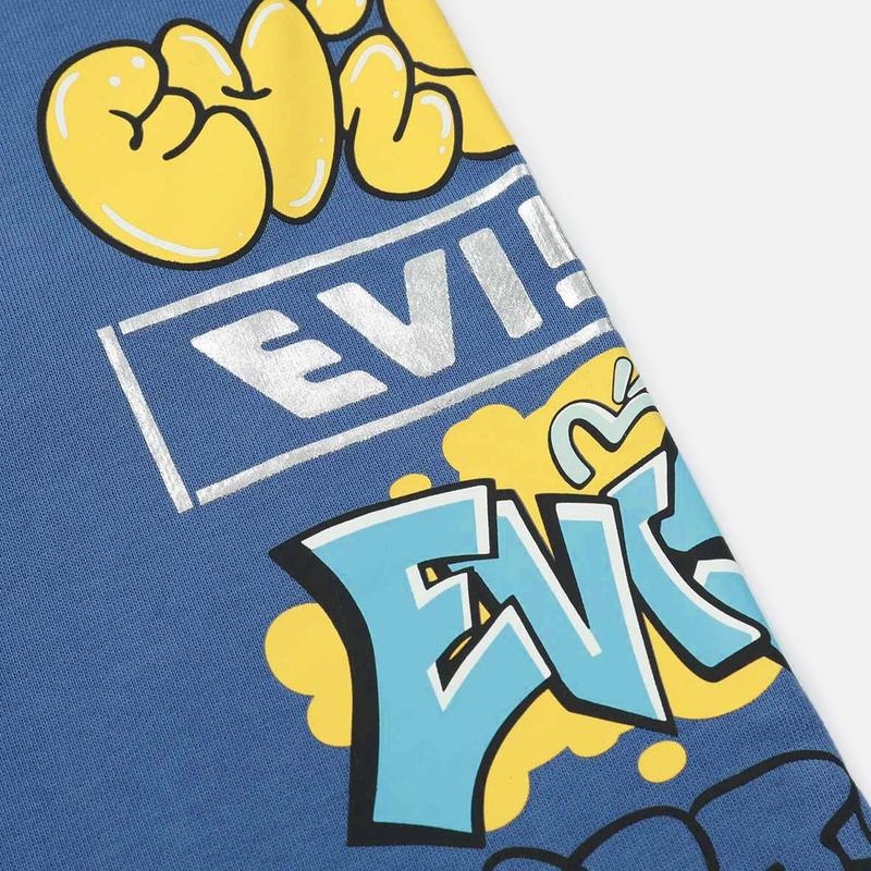 Evisu Graffiti Daruma And Logo Print Knitted Sweatpants Men bottoms Dark-Blue 2ESHTM3SP311STCT