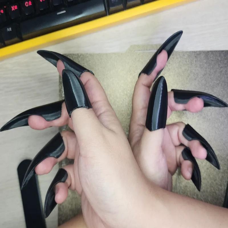 5/10 ks Halloweenské Horké Retro Punkové Drápové Nehty Prstové Drápy Cool Rockové Gotické Bodlákové Prsteny Šperky Párty Cosplay Dárek Muži Ženy