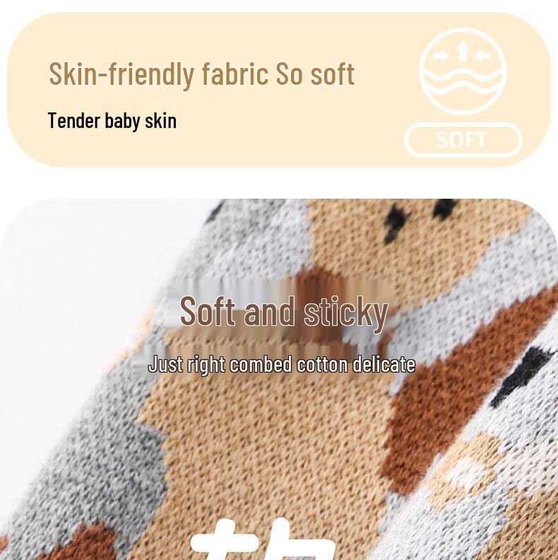 Double-Layer Knit Baby Vest - Warm Round Neck Outerwear for Boys & Girls - Stylish Autumn/Winter