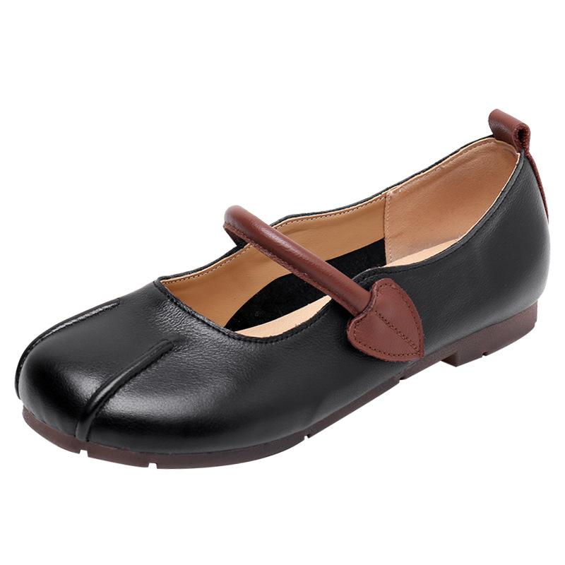 Fashion Women Flats Spring Genuine Leather Comfort Ladies Mary Janes Shoes Footwear Fashion Female Footwear Zapatos De Mujer Plus Size