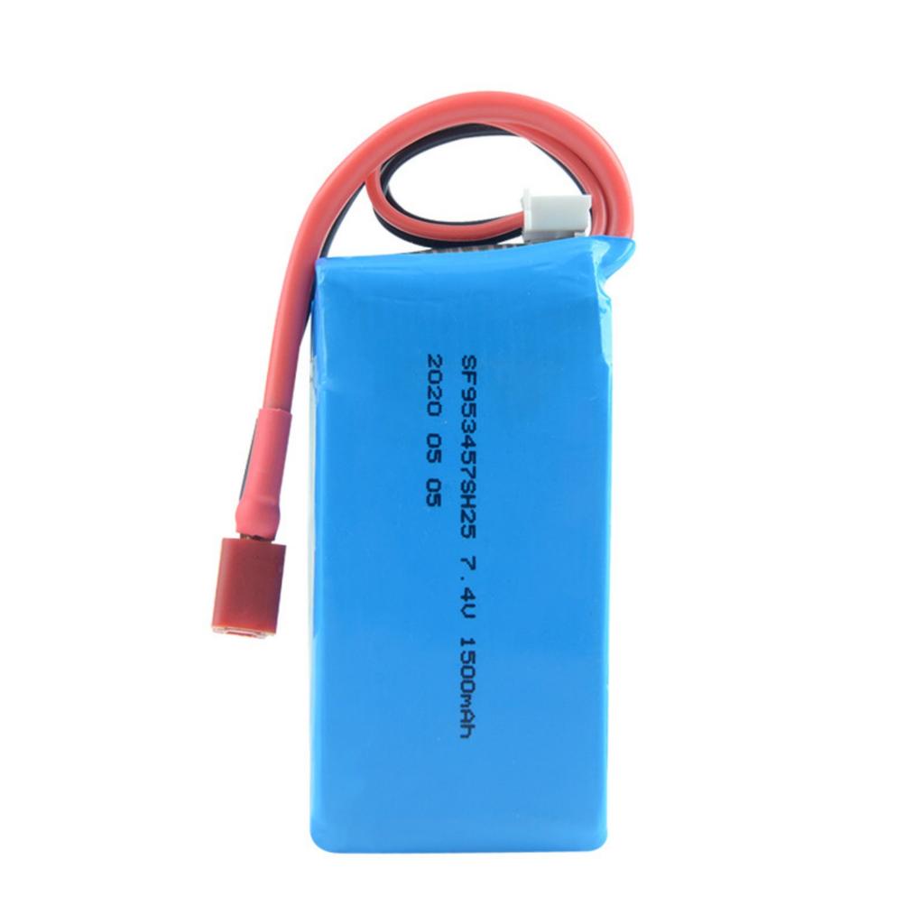 High Capacity 7.4V 1500mAh 25C 2S Li Po Battery With T Connectors Remote Li Po Battery For A959 A969 A979 K929-B Vehicle