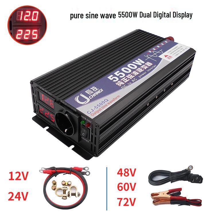 Multi-Voltage Pure Sine Wave Inverter for Vehicles and Home (12V/24V/48V/60V/72V to 110V/220V)
