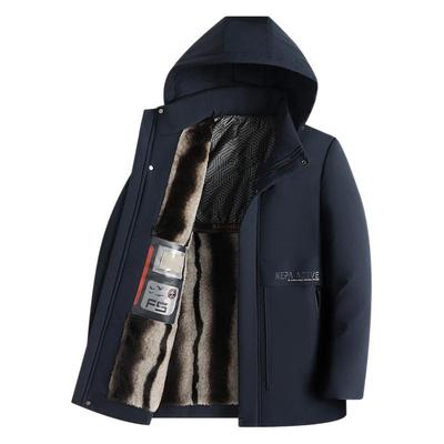 Neuer Winterstil Zobel Samt Parka Papa Kleidung Mittelalter Herrenjacke Plus Futter Baumwolljacke