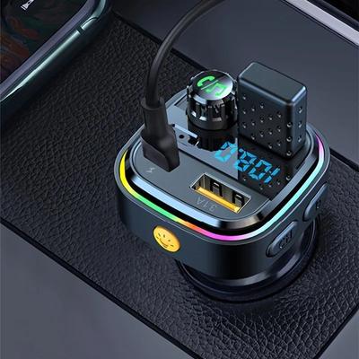 Πομπός Bluetooth 5.0 FM Handsfree, διαμορφωτής ραδιοφώνου αυτοκινήτου, MP3 Player με προσαρμογέα γρήγορης φόρτισης USB 22.5W για αυτοκίνητο