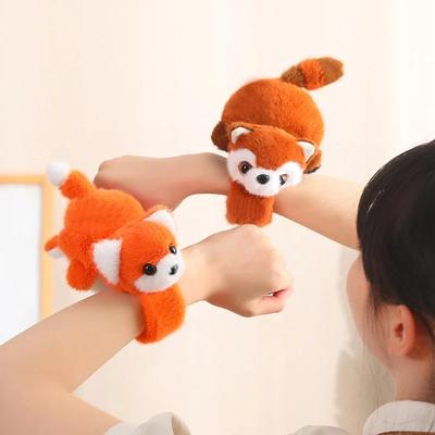 Neues Kawaii Tier Slap Snap Wickel Armband Fuchs Hund Panda Waschbär Plüsch Handring Armband Kinderspielzeug Kreatives Geschenk