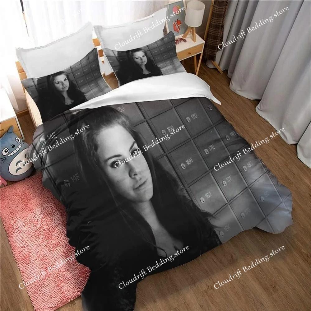 Singer Lana Del Rey Duvet Cover Pillowcase Bedding Set Cute Animation Home Dormitory Room Decoration Boys Gift