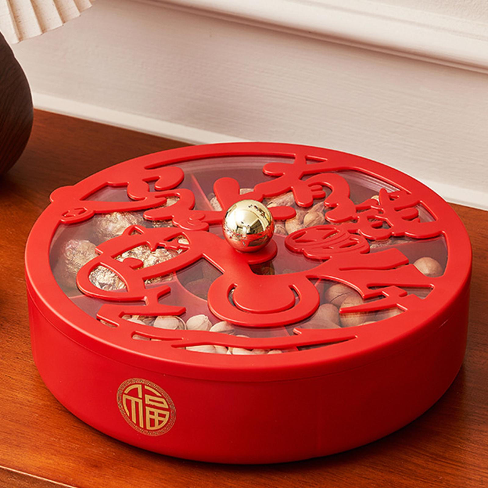 Divided Serving Tray Dried Fruit Table Centerpiece Container Platter Snack Box for