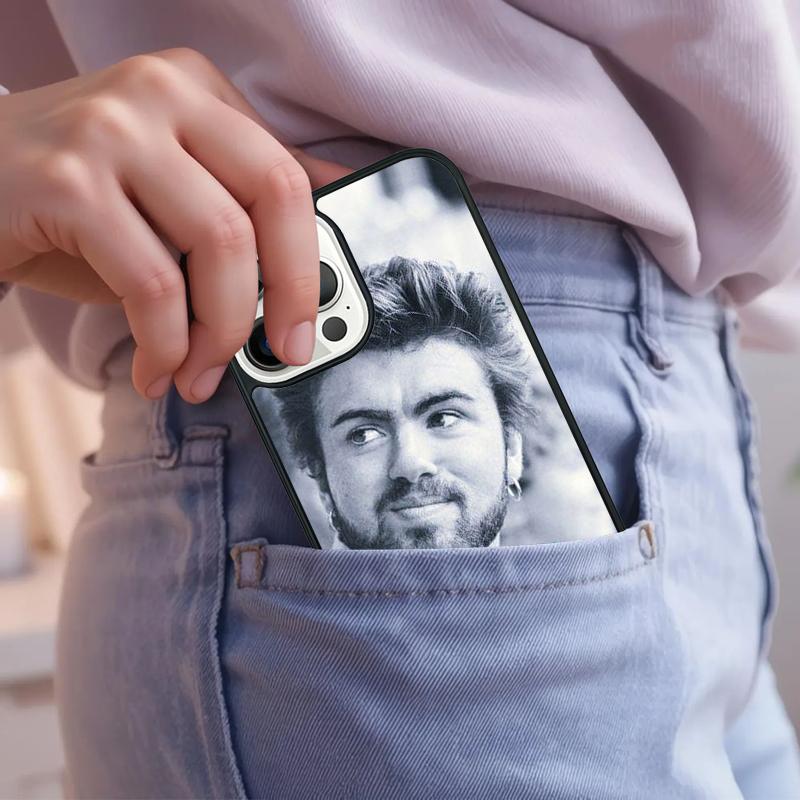 George Michael Handsome Singer Phone Case For iPhone 17 Air 15 16e 14 13 Pro Max Coque 12 11 Pro Max PLUS cover