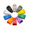 Colorful CAT5E CAT6 RJ45 Ethernet Network Connector Plug Cover Strain Relief Boots Crystal Head Protective Cable Sleeve For 8P8C