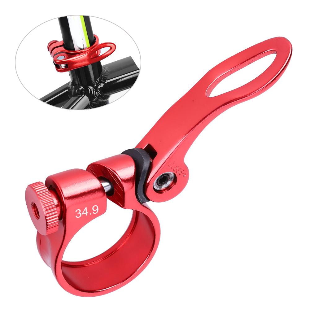 Aluminium Alloy 34.9MM Mountain Bike Quick Release Seatpost Clip Road Tube Fixed Clamp Cycling Sports Accessory