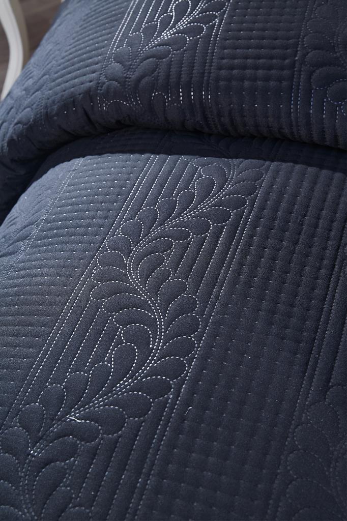 Sada přehozů Sena Double Size, Pokrývka 230x250 s povlakem na polštář černý