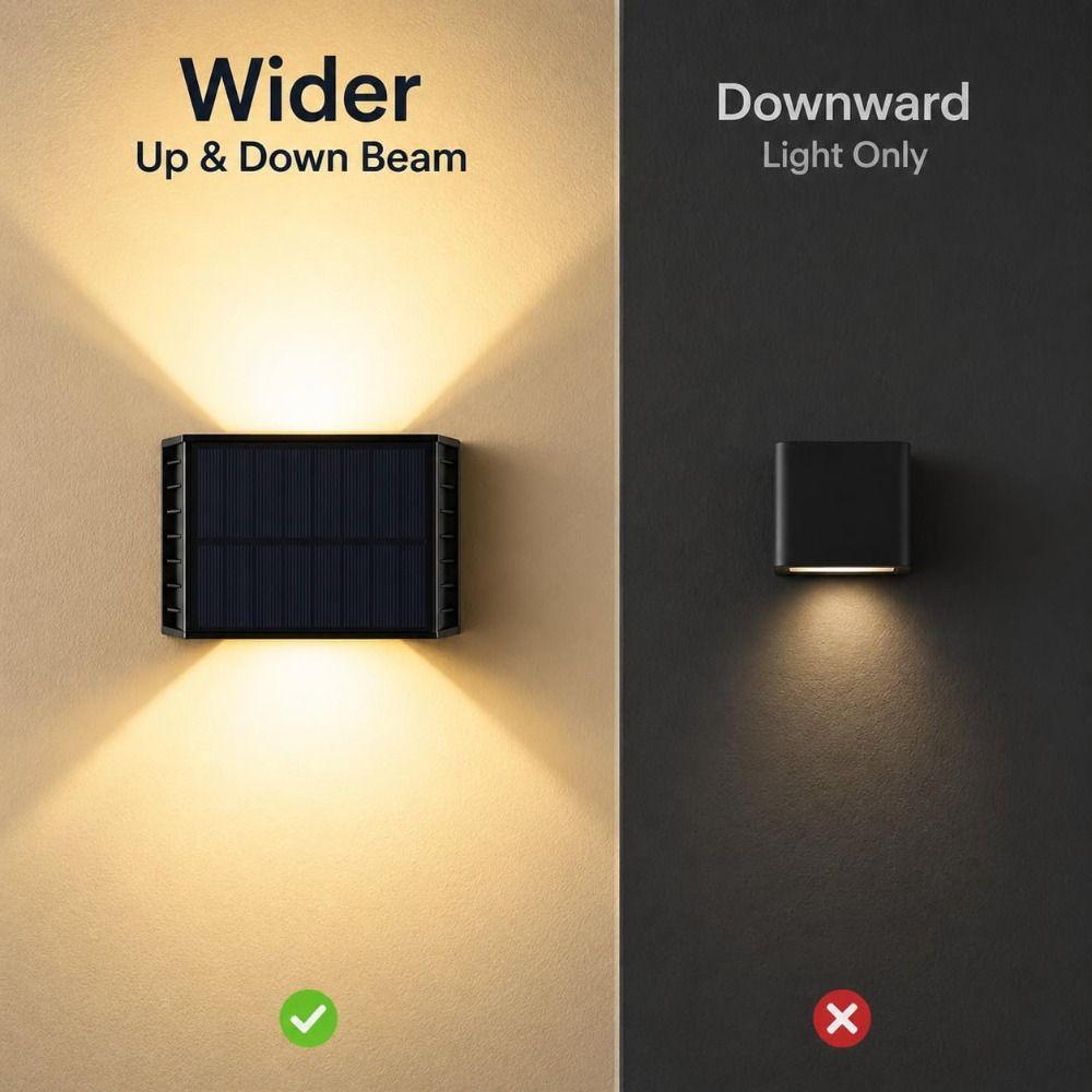 3000K Warm White Solar Wall Light Up Down Lighting Outdoor Wall Light Outdoor Garden