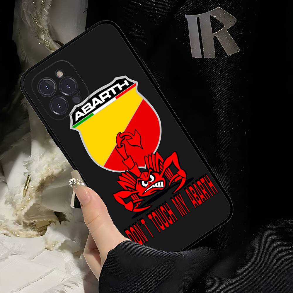 A-Abarth LOGO Phone Case For Iphone 17 Air 16 15 14 13 12 11 Pro Max 16 15 14 Plus TPU Soft Case