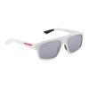 Prada Iconic Linea Rossa Red Line Design Acetate Irregular Sunglasses Men's White