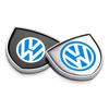 1 stk 3D Metall Auto Dørskjold Emblem Bil Karosserimerke Klistremerke For Volkswagen Tiguan Golf-4 5 6 7 MK6 B5 B6 B7 Jetta Lavida Polo Tiguan Passat