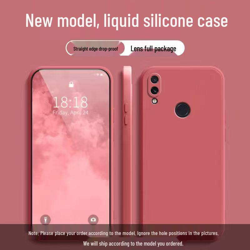 Redmi Note 7 Pro Liquid Silicone Solid Color Anti-Fall Case