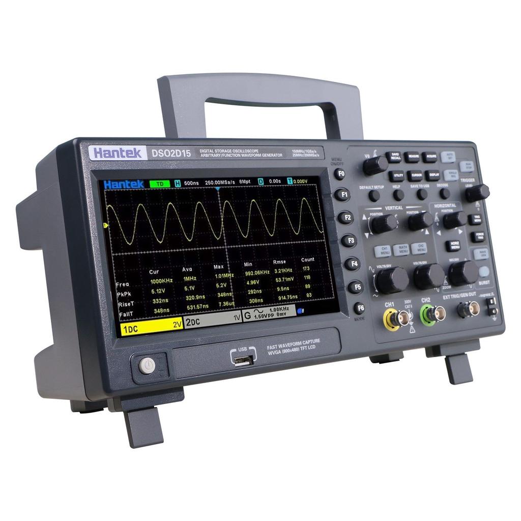 Hantek DSO2C10/DSO2D15 Dual-Channel Digital Storage Oscilloscope, 100MHz