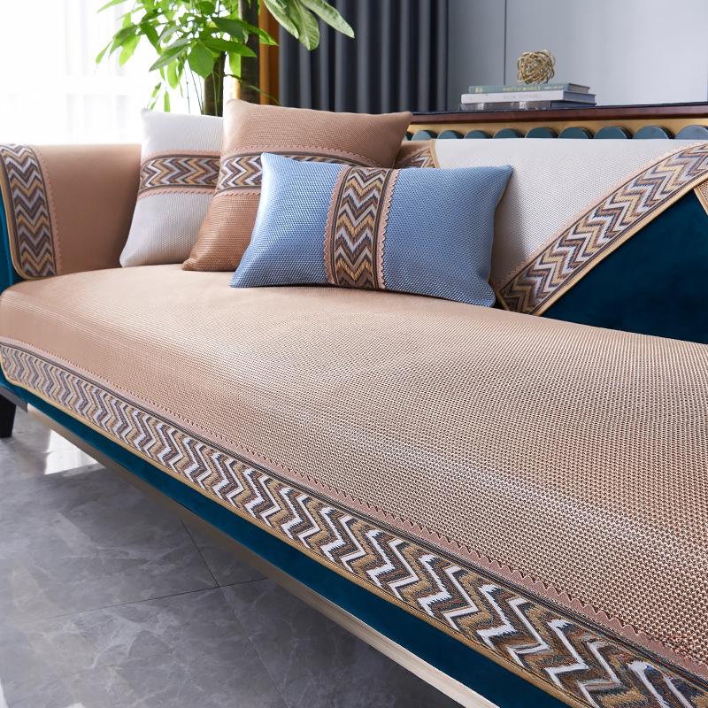 Summer Summer Summer Mat Non-Slip Cushion Nordic Simple Ice Silk Cool Pad Sofa Cover Slipcover