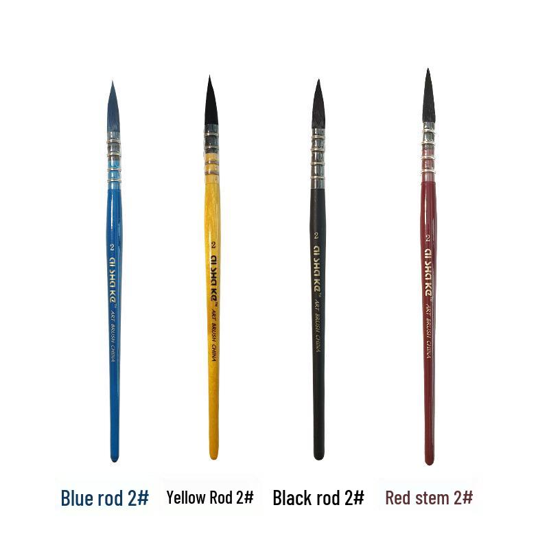 Aishake Imitation Squirrel Hair Watercolor Brush - Red Fat Man Mop, Single Stick, Made with Imported Nylon Hair